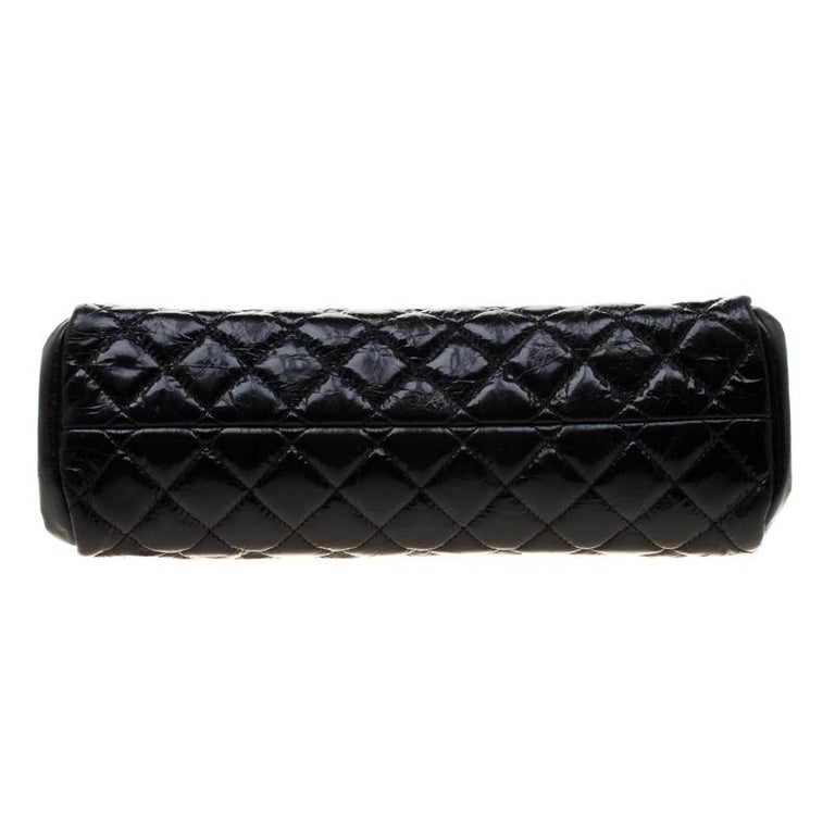 Chanel Black Quilted Leather Medium Mademoiselle Bowling Bag at