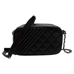 Chanel Black Quilted Leather Mini Camera Bag