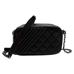 Chanel Black Quilted Leather Mini Camera Bag