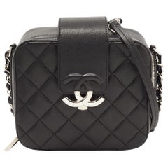 Chanel Black Quilted Leather Mini CC Box Camera Bag