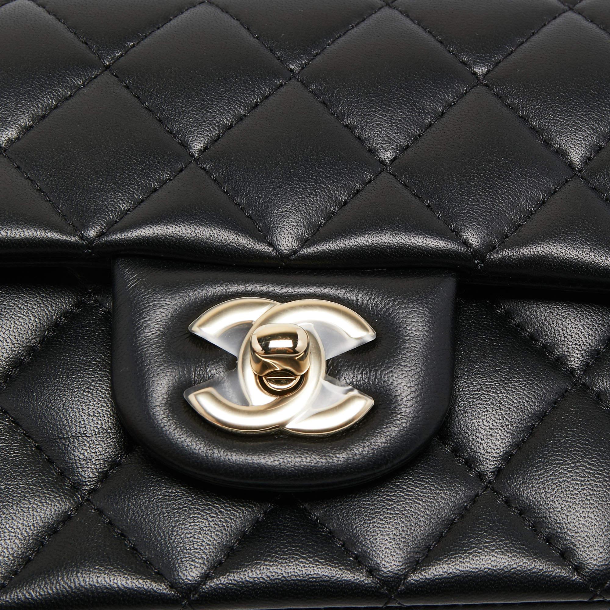 Chanel Black Quilted Leather Mini Rectangular Top Handle Bag 5
