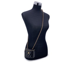 Chanel Black Quilted Leather Mini Vanity Case Crossbody Bag