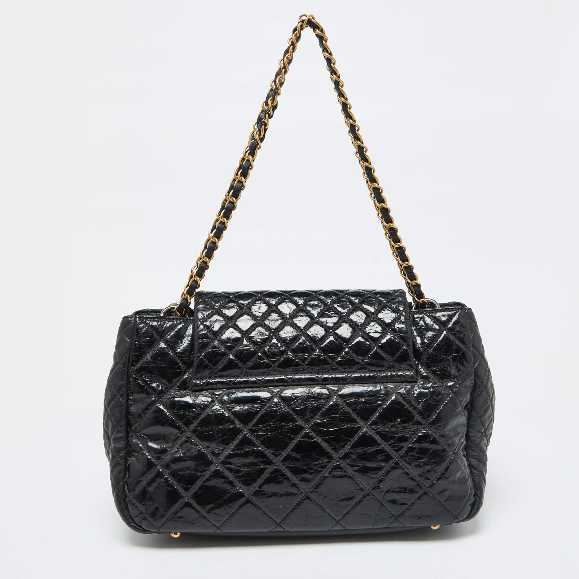 Women's Chanel Black Quilted Leather Mix Reissue Accordion Flap Bag