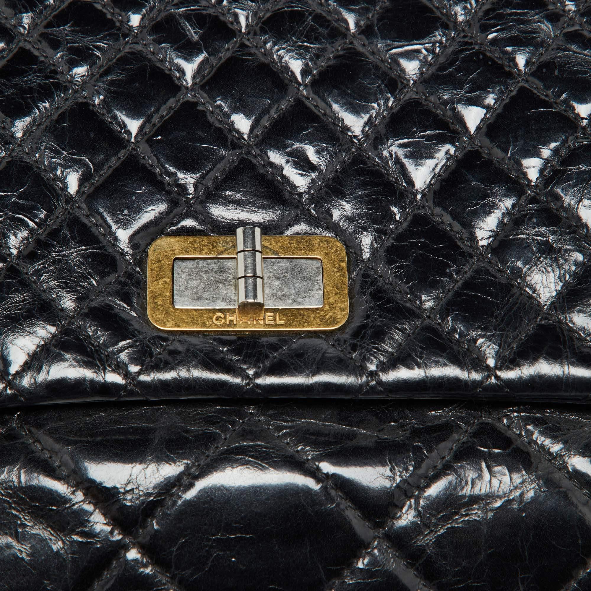 Chanel Black Quilted Leather Mix Reissue Accordion Flap Bag 3