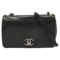 Chanel Black Quilted Leather New Chic Flap Bag