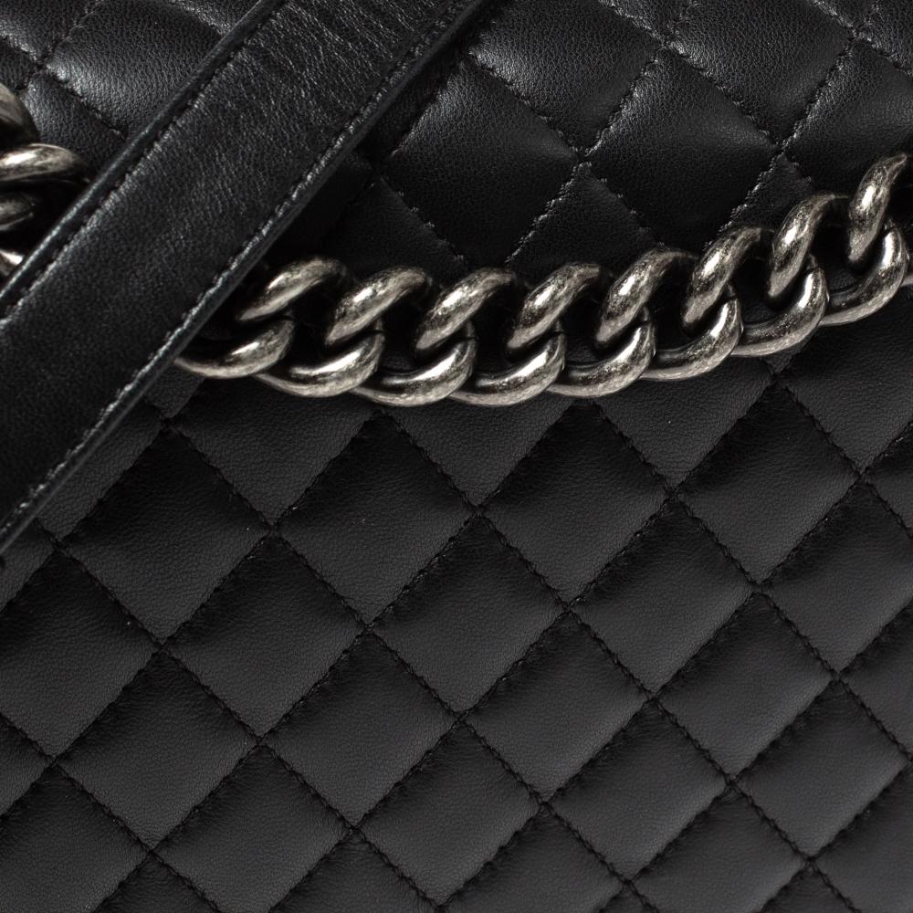 Women's Chanel Black Quilted Leather New Medium Boy Bag