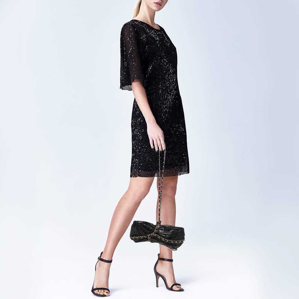 Chanel Black Quilted Leather Paris-Bombay Baluchon Bag 9