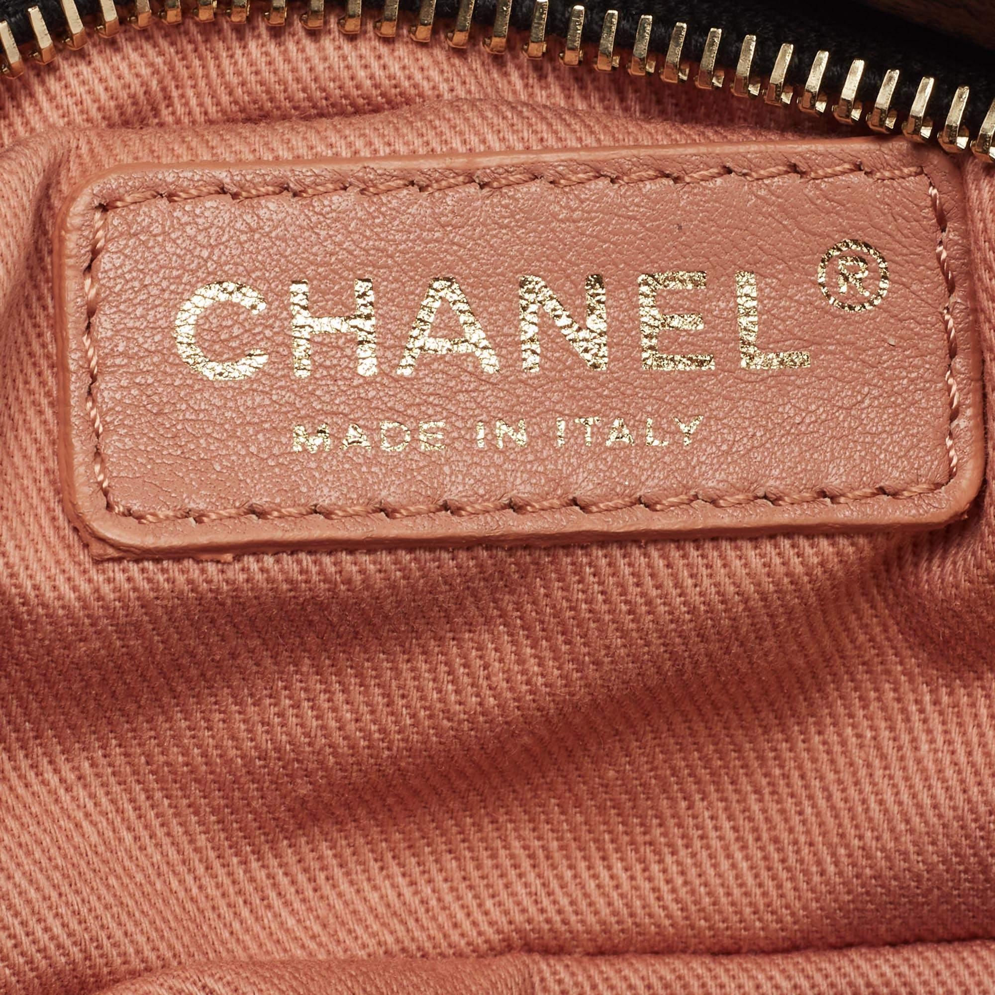 Chanel Black Quilted Leather Paris-Bombay Baluchon Bag 3