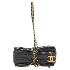 Chanel Black Quilted Leather Paris-Bombay Baluchon Bag