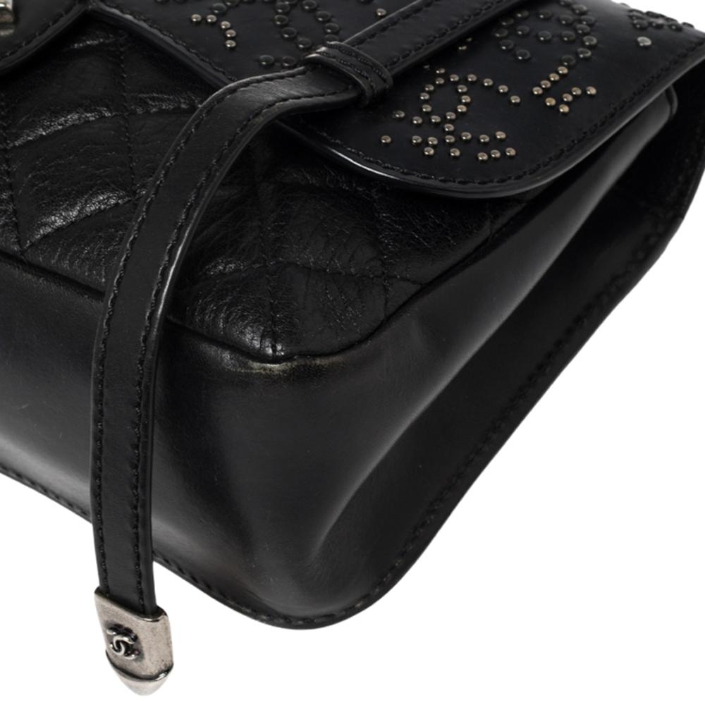 Chanel Black Quilted Leather Paris Dallas Flap Bag 2