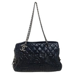 Chanel Black Quilted Leather Paris Moscow Chain Bag