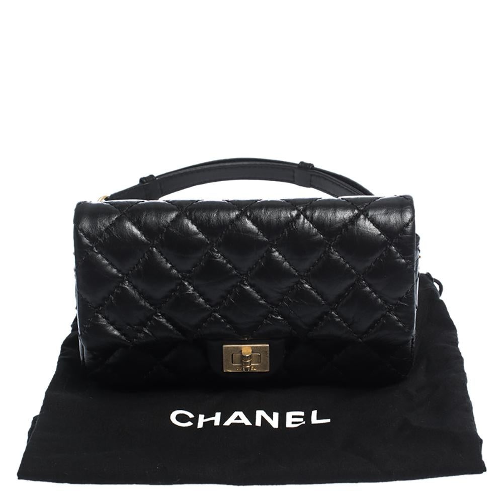 Chanel Black Quilted Leather Reissue 2.55 Belt Bag 5