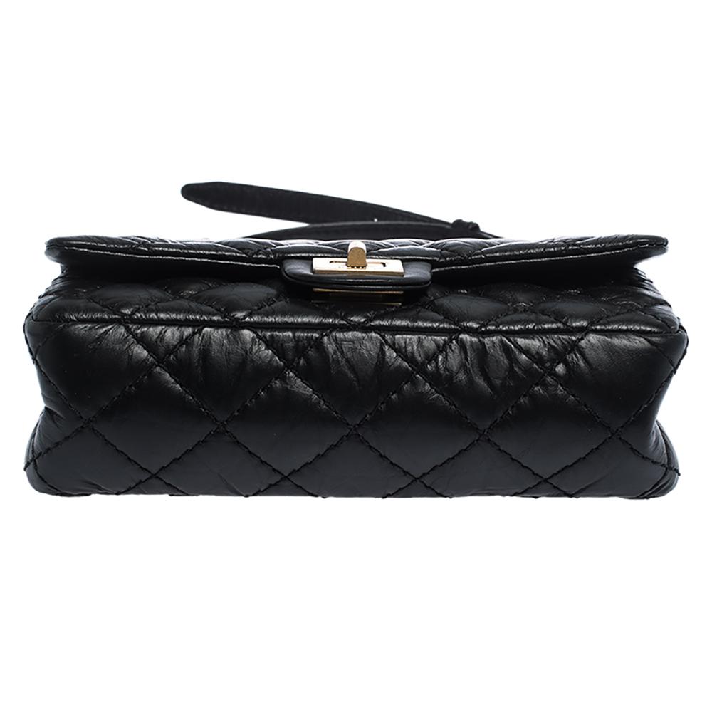 Chanel Black Quilted Leather Reissue 2.55 Belt Bag 4