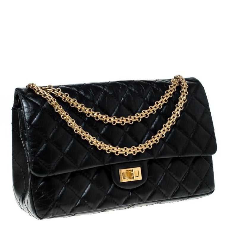 Chanel Black Quilted Leather Reissue 2.55 Classic 226 Flap Bag For Sale ...