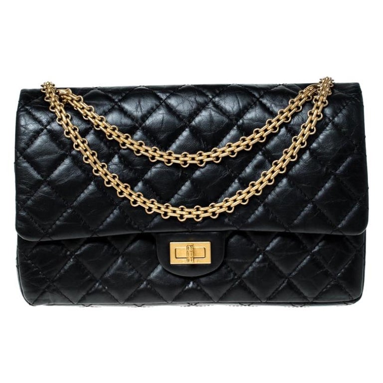 Chanel Black Quilted Leather Reissue 2.55 Classic 226 Flap Bag For Sale ...