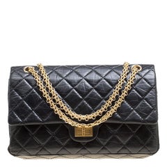 Chanel Black Quilted Leather Reissue 2.55 Classic 226 Flap Bag