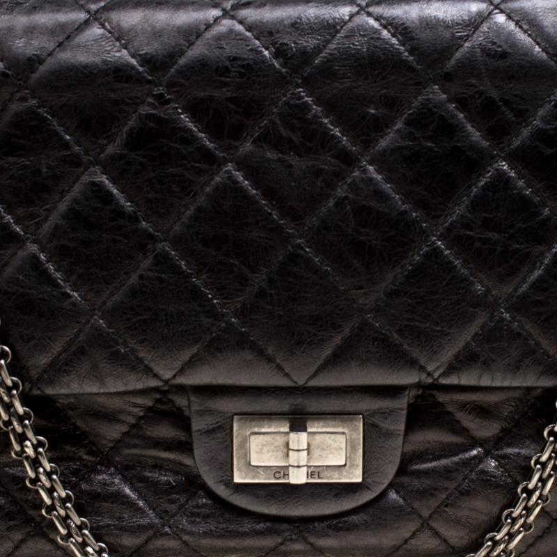 Chanel Black Quilted Leather Reissue 2.55 Classic 227 Flap Bag 2