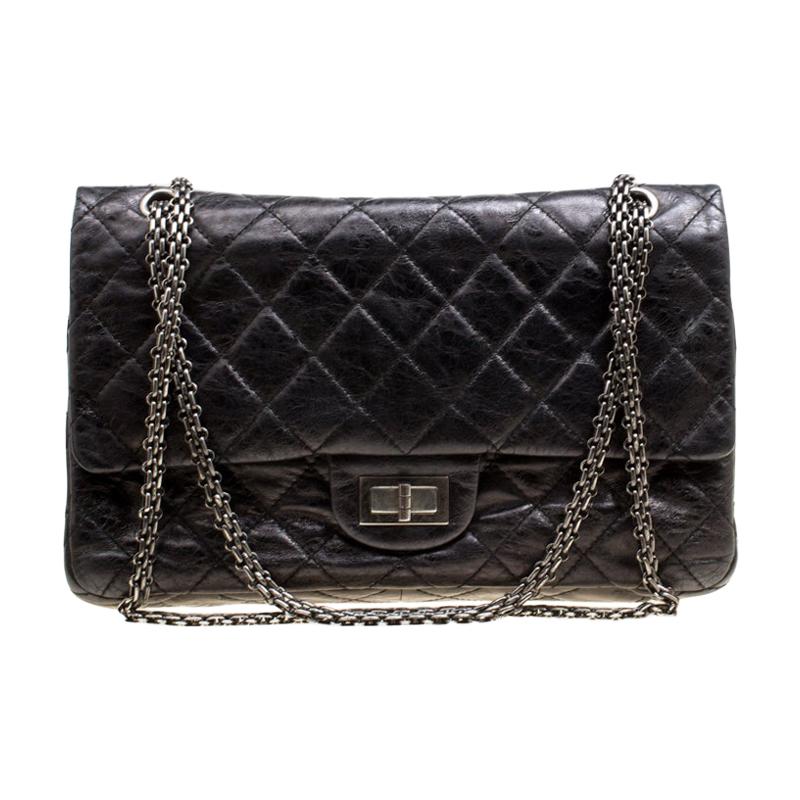 Chanel Black Quilted Leather Reissue 2.55 Classic 227 Flap Bag
