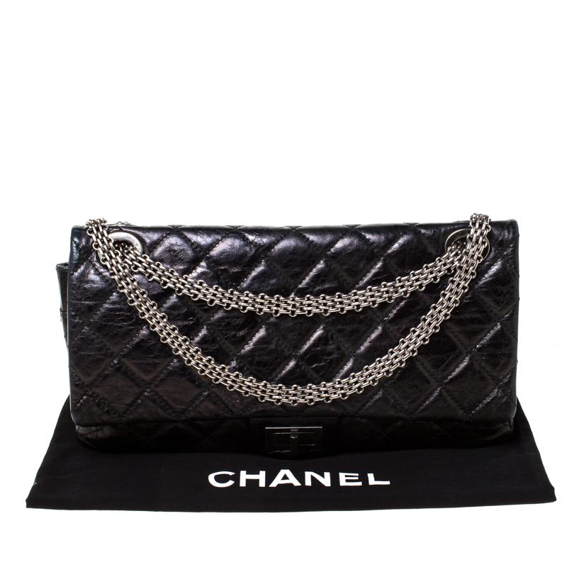 Chanel Black Quilted Leather Reissue 2.55 Classic 228 Flap Bag 6