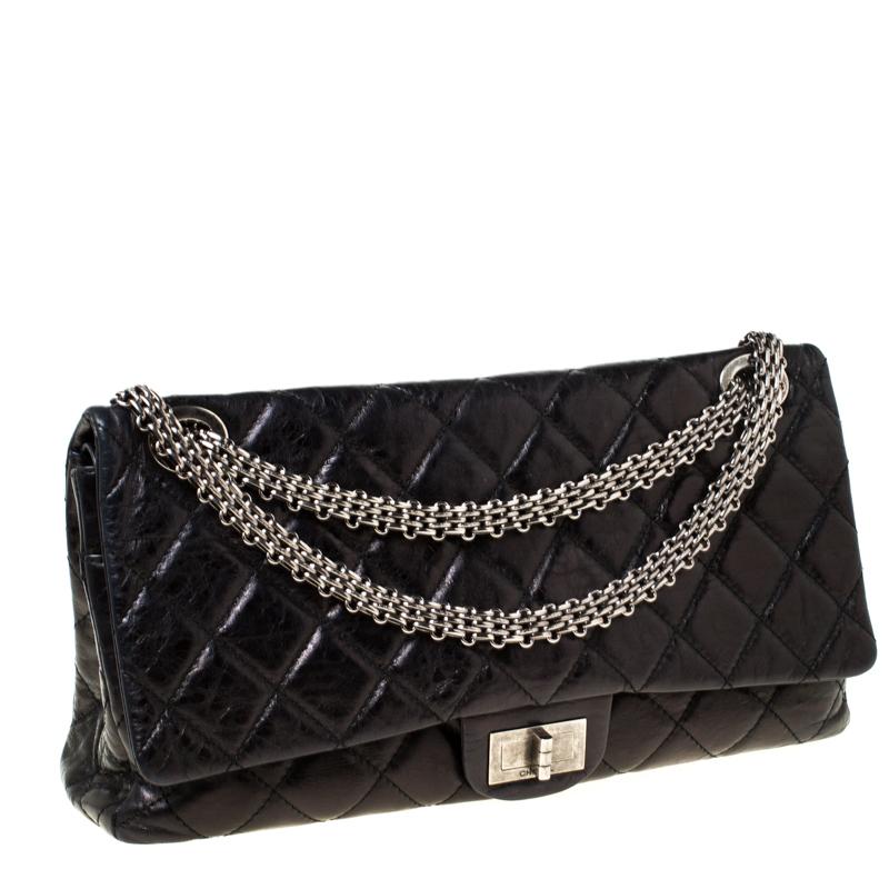 Chanel Black Quilted Leather Reissue 2.55 Classic 228 Flap Bag 2