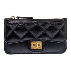 chanel flap zip card holder