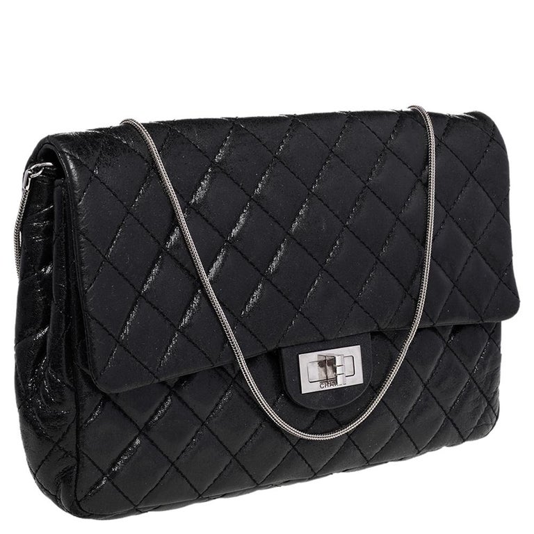 Chanel Black Quilted Leather Reissue Chain Clutch Bag at 1stDibs