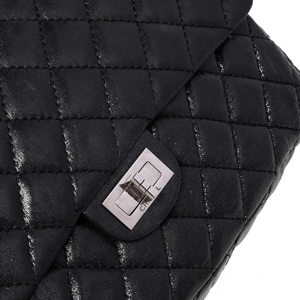 Chanel Black Quilted Leather Reissue Chain Clutch Bag 4