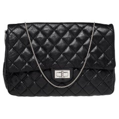 Chanel Black Quilted Leather Reissue Chain Clutch Bag