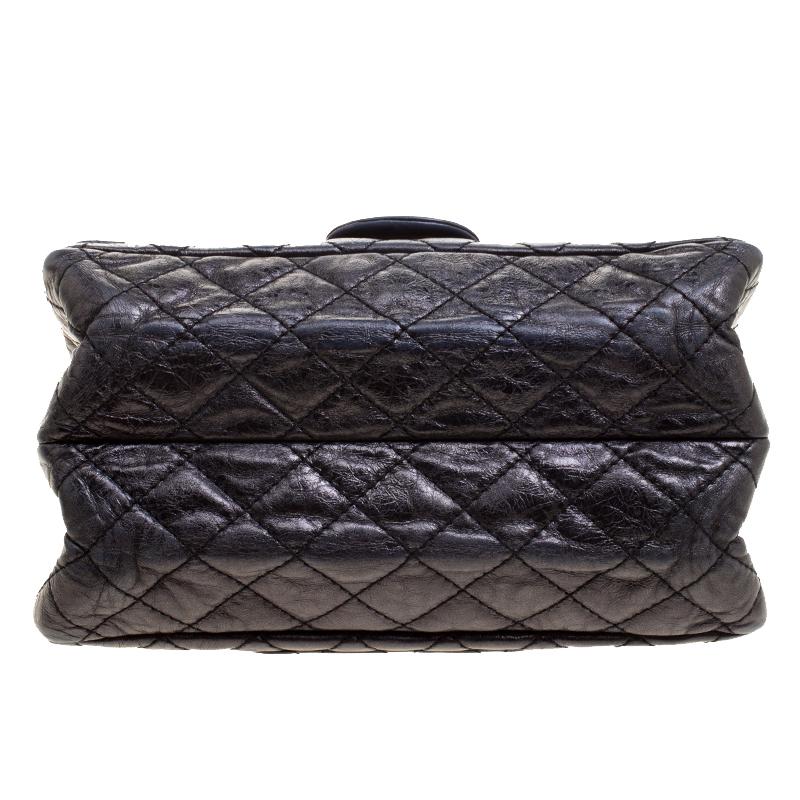 Chanel Black Quilted Leather Reissue Double Gusset Flap Bag 2