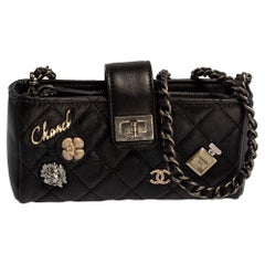 Chanel Phone Holder With Chain Black - 2 For Sale on 1stDibs  chanel flap phone  holder with chain black, chanel phone case with chain, chanel o phone holder  with chain