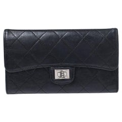 Chanel Black Quilted Leather Reissue Trifold Wallet