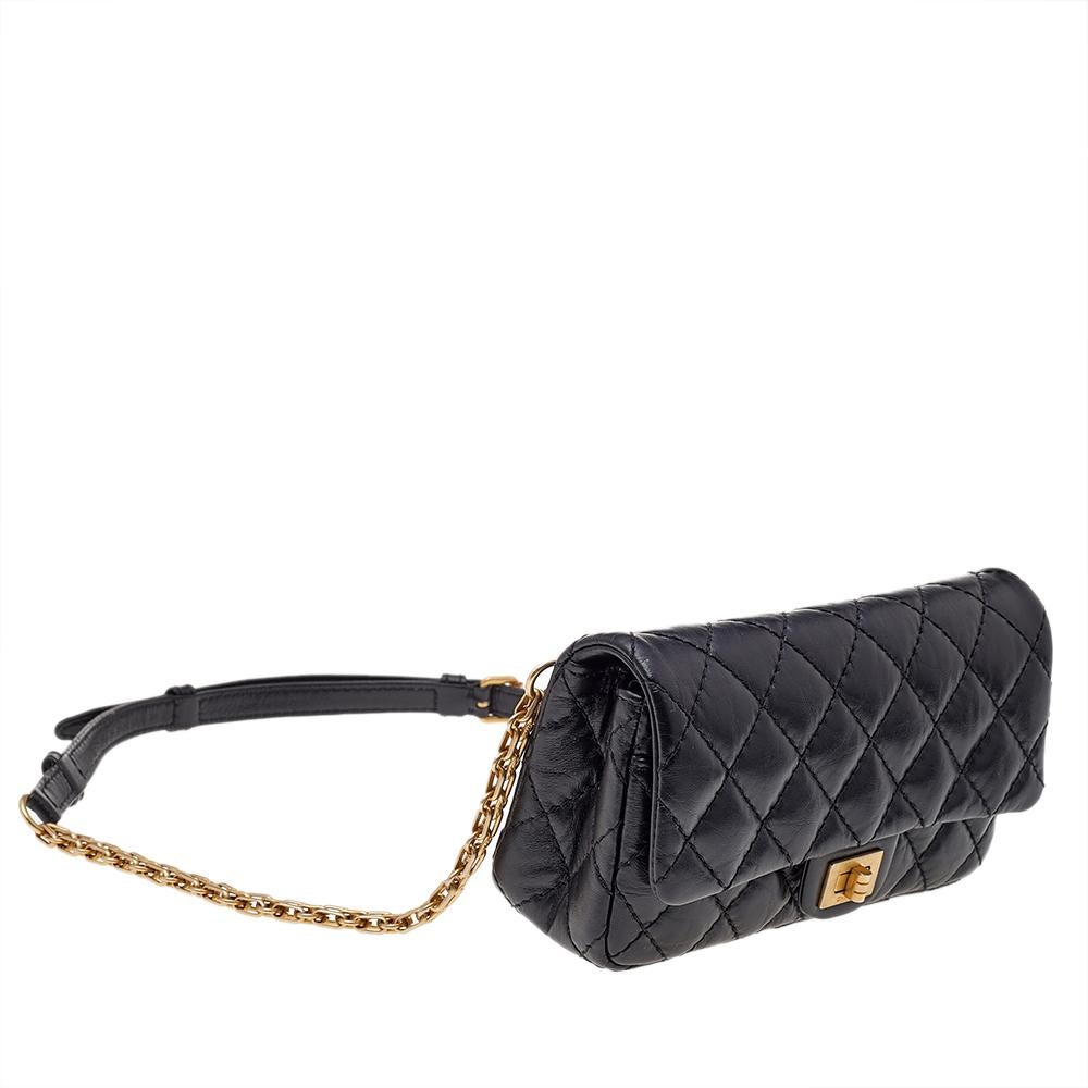 Women's Chanel Black Quilted Leather Reissue Waist Bag