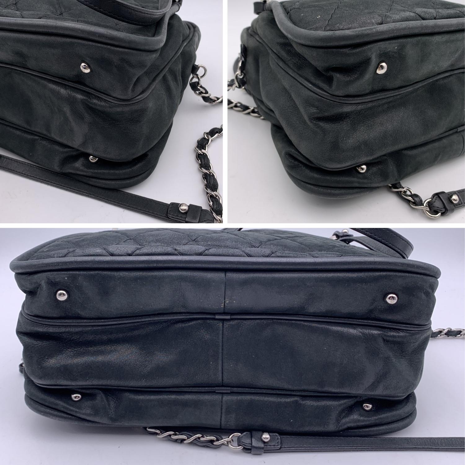 Chanel Black Quilted Leather Relax CC Camera Shoulder Bag For Sale 2