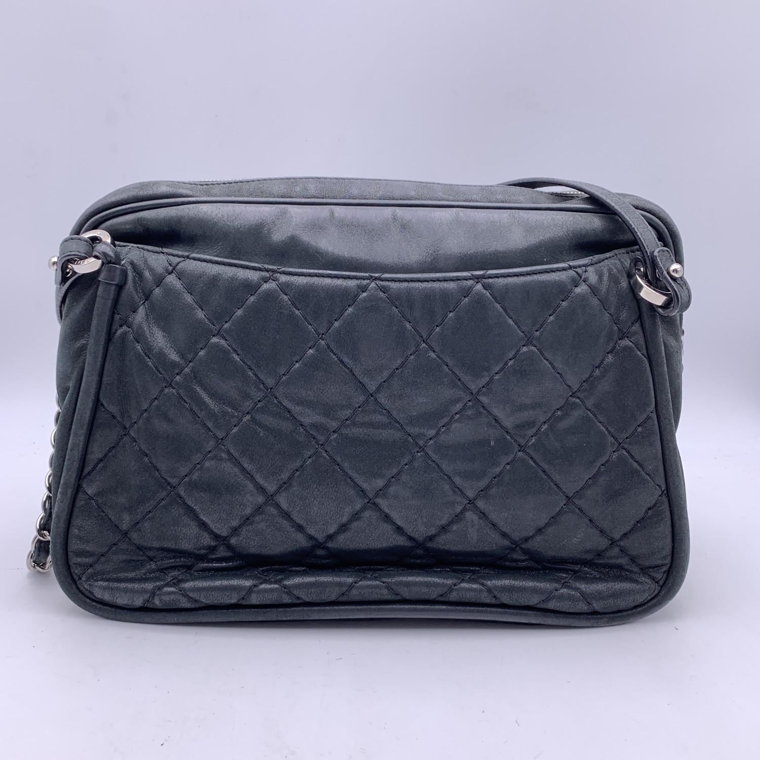 Chanel Black Quilted Leather Relax CC Tote Camera Shoulder Bag 7
