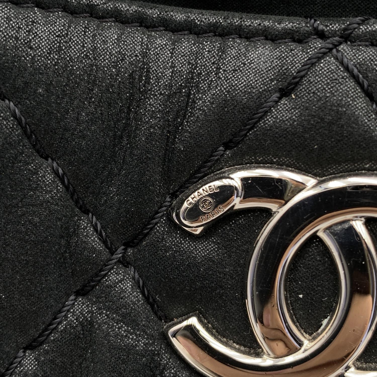 Chanel Black Quilted Leather Relax CC Tote Camera Shoulder Bag 8
