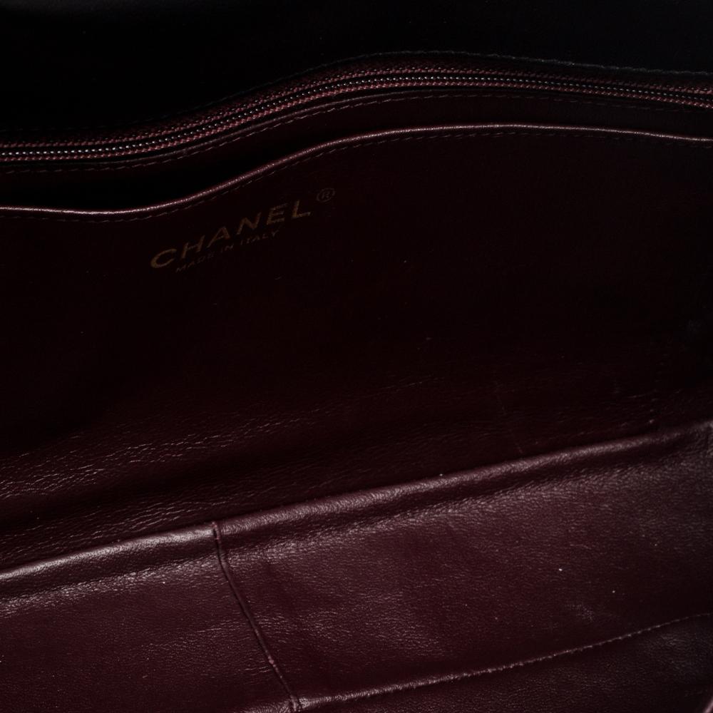 Chanel Black Quilted Leather Retro Clasp Flap Bag For Sale 4