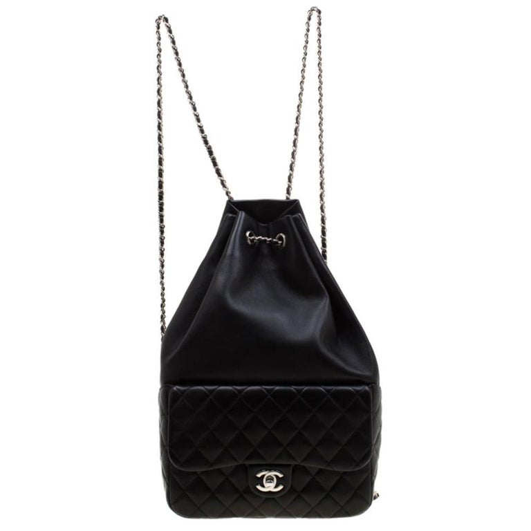Chanel Black Quilted Leather Seoul For Sale 1stDibs | chanel seoul backpack