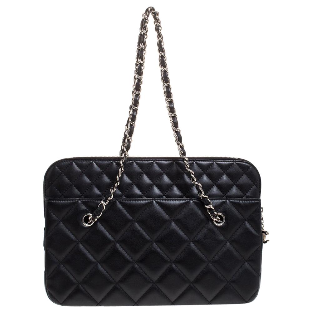 Chanel Black Quilted Leather Shoulder Bag