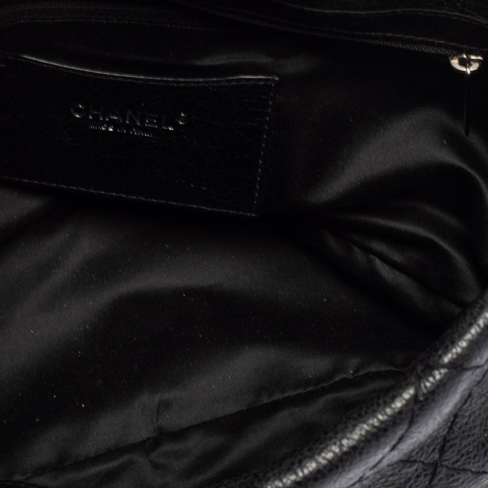 Women's Chanel Black Quilted Leather Small On the Road Flap Bag