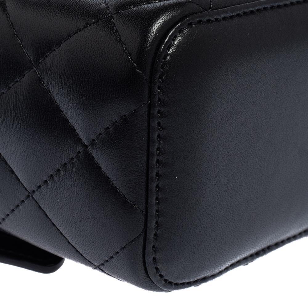 Chanel Black Quilted Leather Small Vanity with Chain 1