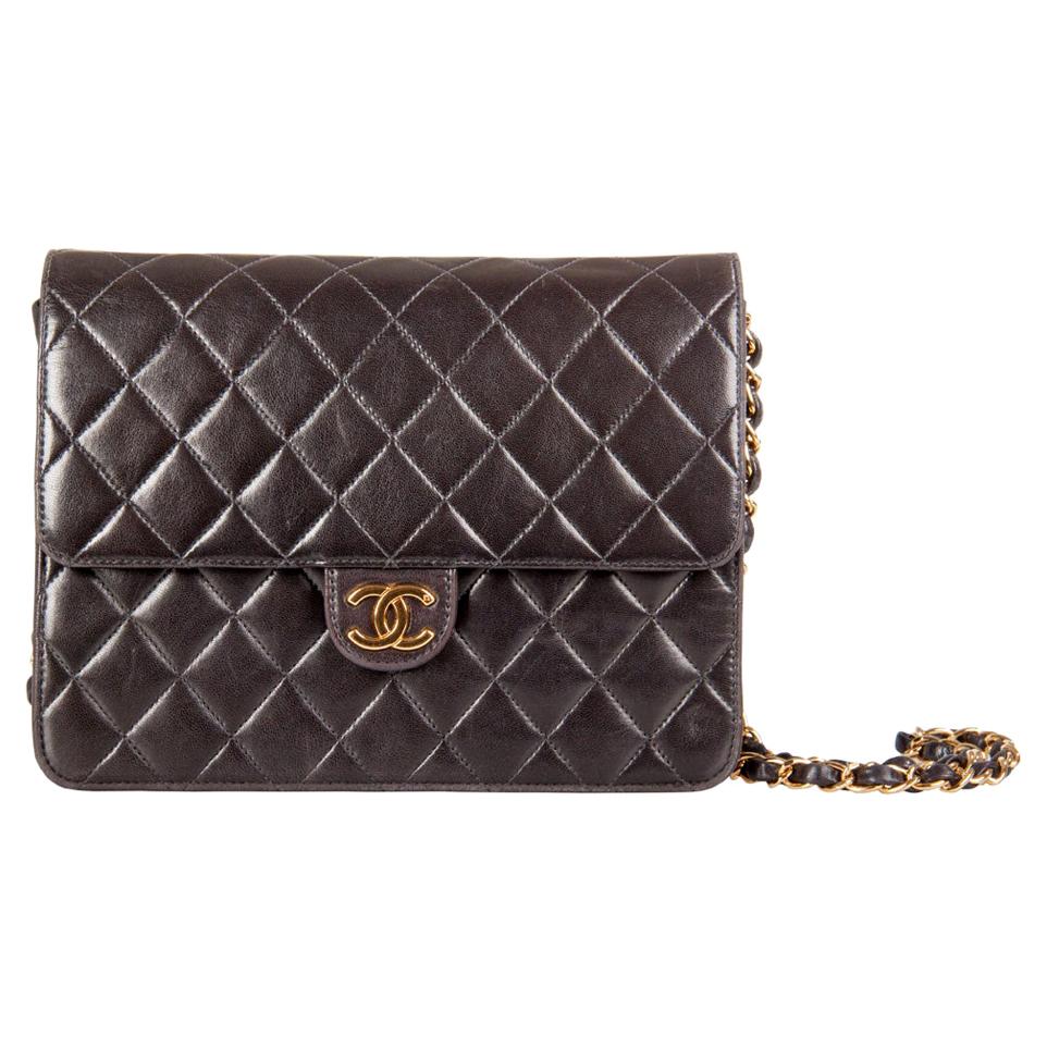 Chanel Black Quilted Leather Small Vintage Classic Single Flap Bag
