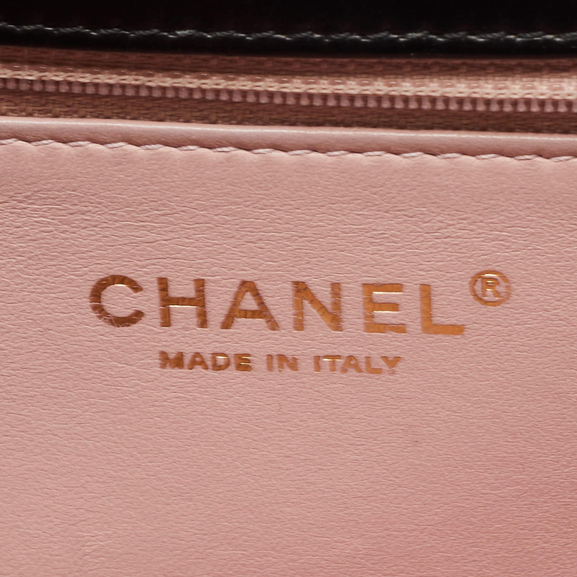Chanel Black Quilted Leather Straight Line Flap Bag 3