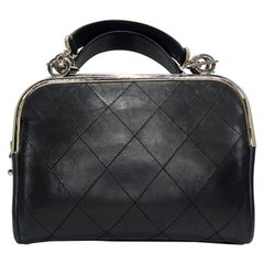 Chanel Black Quilted Leather Top Handle Bag Chanel Black Quilted Leather Top Handle Bag