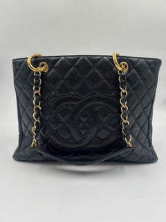Chanel Black Quilted Leather Tote Bag 2008