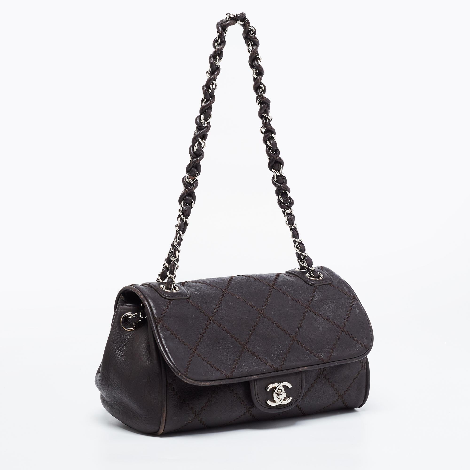 Women's Chanel Black Quilted Leather Ultimate Stitch Flap Bag