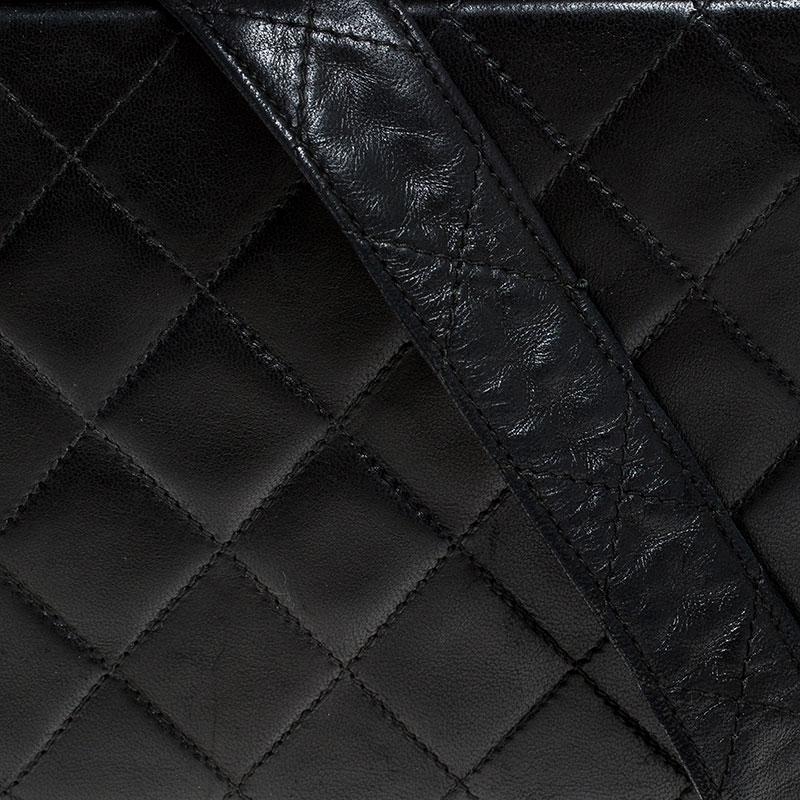 Women's Chanel Black Quilted Leather Vintage Box Bag