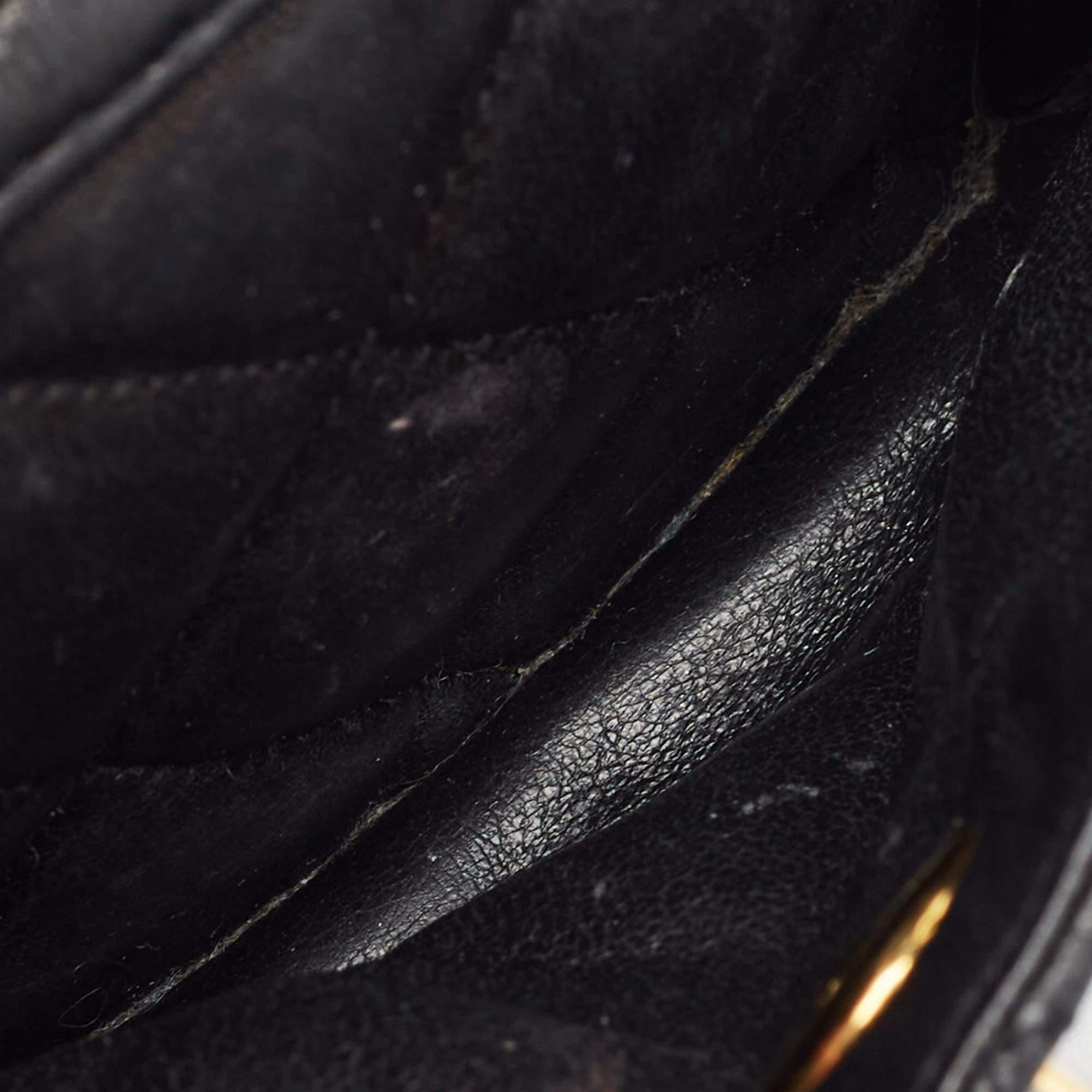 Chanel Black Quilted Leather Vintage Duma Backpack For Sale 4