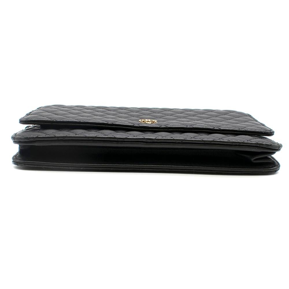 Women's Chanel Black Quilted Leather Wallet On Chain 23cm