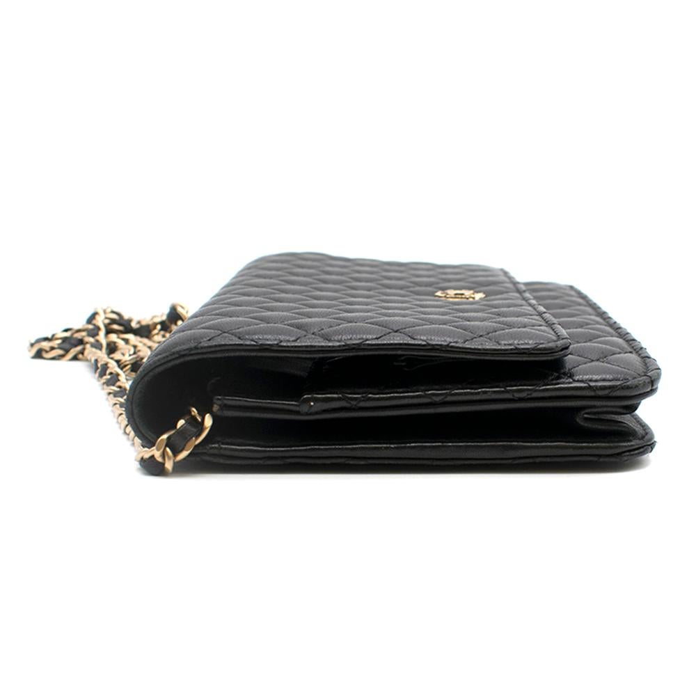 Chanel Black Quilted Leather Wallet On Chain 23cm 1