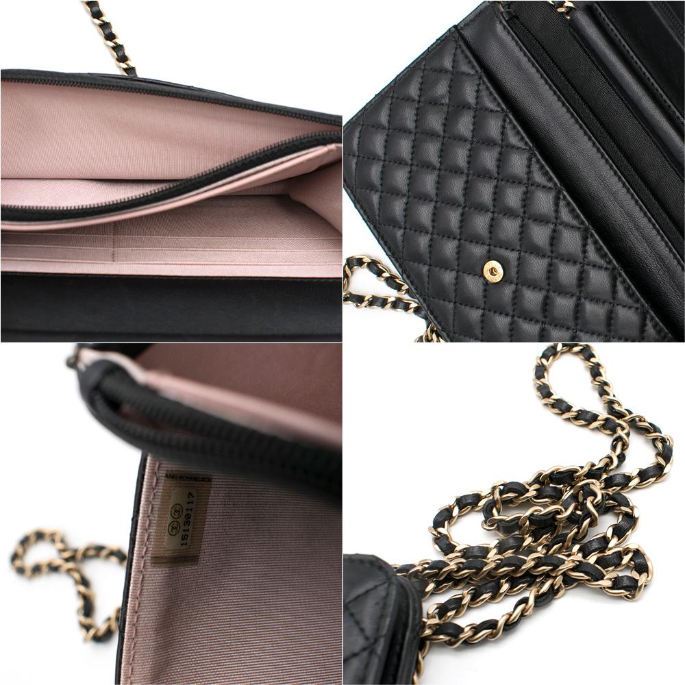 Chanel Black Quilted Leather Wallet On Chain 23cm 3